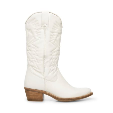 Botas Altas Steve Madden Hayward Cuero Mujer Blancas | ES AQ0983